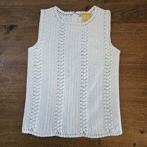 Catherine Malandrino Sleeveless Sweater Ivory XS